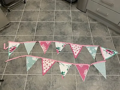 Monsoon Vintage Pretty Floral Bunting 14flags 12ft Long • £10