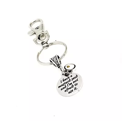 Scripture Gifts Mustard Seed Quote Clip On Charm Keychain I Have A Mustard • $12.95