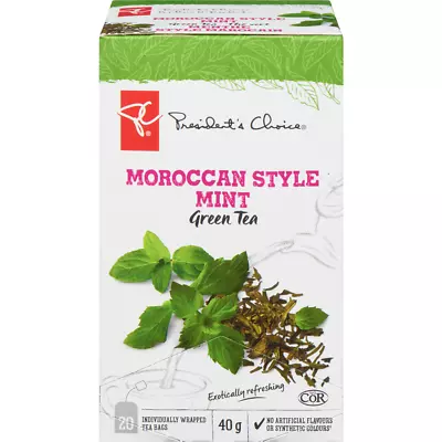 President's Choice Moroccan Style Mint Green Tea (40g) - Canada FRESH • $14.72