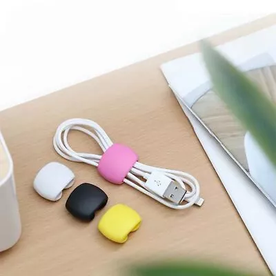 £2.71 • Buy 5x Silicone Cable Winder Travel Cable Organizer Clips Wire Manager Cord HolderUK
