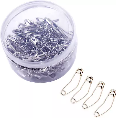 Metal Curved Safety Pins 50Mm/2Inch Basting Pins For Quilting Curved (100 Counts • $11.75