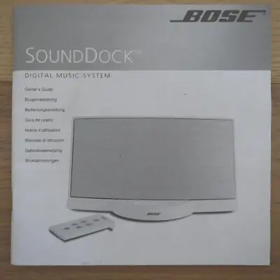 Bose SoundDock Manual Digital Music System Apple IPod Speaker Sound Dock 277647 • $9.99