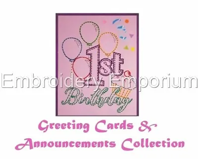 Greeting Cards & Announcements Coll - Machine Embroidery Designs On Usb • £15.90