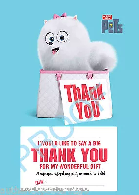 SECRET LIFE OF PETS Pack Of 10 THANK YOU CARDS Kids Children Birthday Party • £3.99