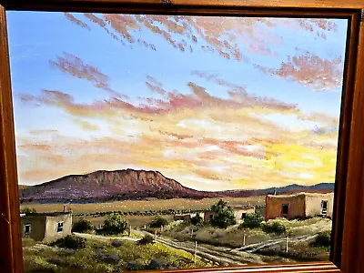 BEAUTIFUL LANDSCAPE A/C PAINTING OF SANDIA MOUNTAINS NEW MEXICO By ROBERT PEREA • $339.99