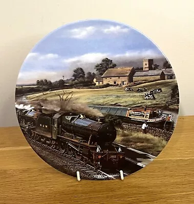 Davenport  - Sharing The Sunshnine -  Steam Train Canal Boat Plate  (g5339b) • £9.99