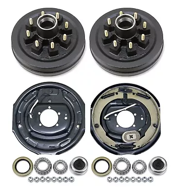 8 On 6.5  Trailer Hub Drum Kits With 12 X2  Electric Brakes For 7000lb 12x2 Axle • $223.75