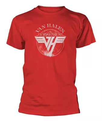 Van Halen 1979 Tour Red T-Shirt OFFICIAL • £19.59