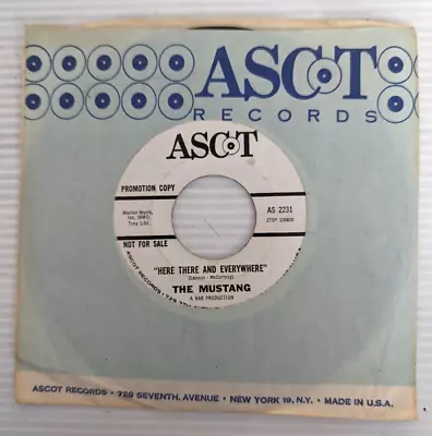 THE MUSTANG Why B/w Here There And Everywhere 1967 Promo Garage Rock BEATLES • $10