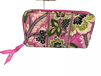 Vera Bradley Pink Zip Around Accordion Wallet 8 Inches • $12.25