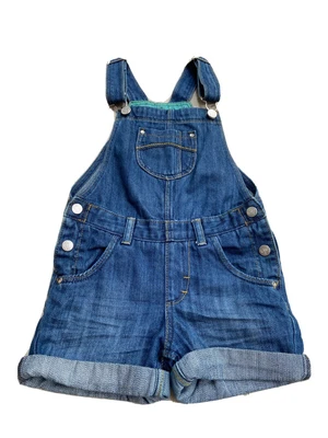 £4 • Buy Girls Denim Dungaree Shorts Age 3-4 Yrs