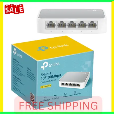$22.99 • Buy TP-Link-5 Port 10/100 Fast Ethernet Desktop Switch Plug And Play-Au