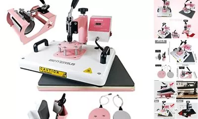  Heat Press 12‘’ X15‘’ Combo 5 In 1 Heat Press Machine For T 5 In 1 12x15  Pink • $334.16