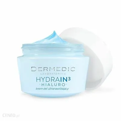 DERMEDIC HYDRAIN 3 HIALURO KREM ZEL 50ml Dry Thin Sensitive Skin Cream Gel ZIAJA • £12.11