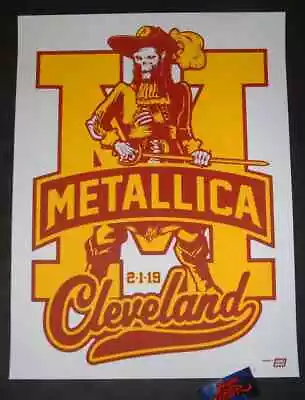 Metallica Ames Bros Cleveland Poster Signed Numbered Artist Edition # 37/70 • $150