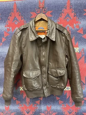 Vintage Cooper A-2 Leather Bomber Jacket Ideal Zip 42R Made In USA • $199.99