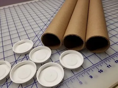 3 - 2  X 24  Round Cardboard Shipping Mailing Tube Tubes With End Caps • $2.25