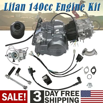 Lifan 140cc Engine Motor Kit For Dirt Pit Bike ATC70 CT70 CT90 CT110 CRF50 SSR • $499.11