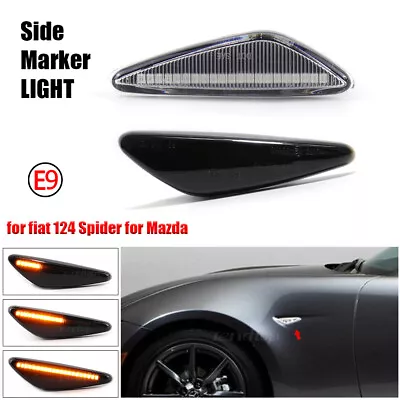 Sequential LED Side Marker Turn Signal Lights For Mazda MX-5 RX-8 Fiat Nissan • $13.99