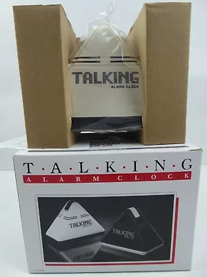 Talking Alarm Clock T-10 White Triangle Shaped- Vintage 1980's New • $29.71