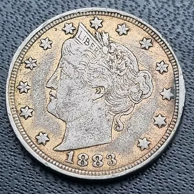 1883 Liberty Head Nickel 5c Racketeer GOLD PLATED Circulated #41454 • $39.99