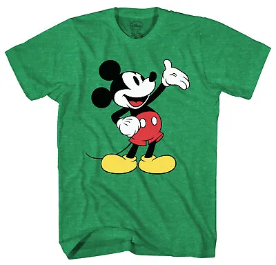 Disney Mickey Mouse Wave Men's Green Heather T-Shirt • $15.99