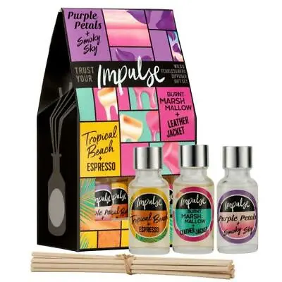 Impulse Wild & Fearless Reed Diffusers In A Gift Box Gift 3 Pieces • £10