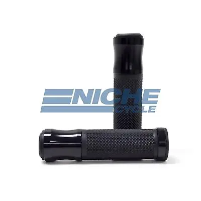 Black 130mm Billet Aluminum Knurled Custom Anodized Motorcycle Grips 7/8  • $20