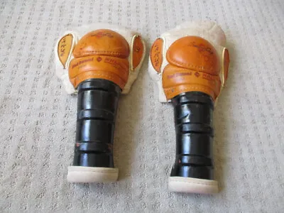 Vintage Cooper Black Diamond DG2 Leather Hockey Shin Pads Leg Guards Senior Size • $34.99