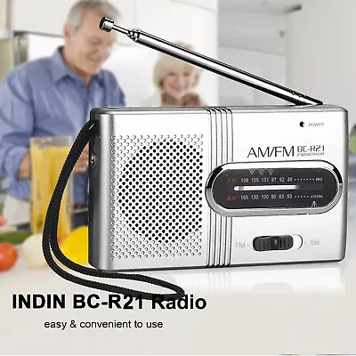 INDIN AM FM Radio Portable Pocket Radio Digital Music Player Mini Speaker B9I7 • $9.96