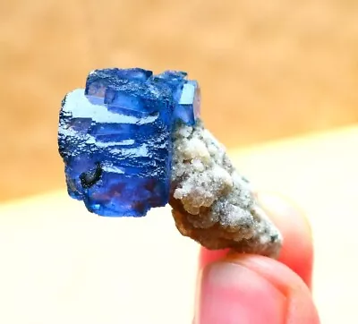 12g  Natural Blue Phantom  Cubic Fluorite Mica Mineral Specimen/China • $0.99