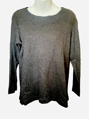 J Jill Gray Wool Blend Sweater Sz M A-Line Long Sleeves • $16.99