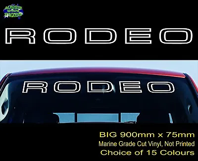$22.90 • Buy RODEO  4x4 Ute Windscreen Canopy Stickers 900mm Suit Holden