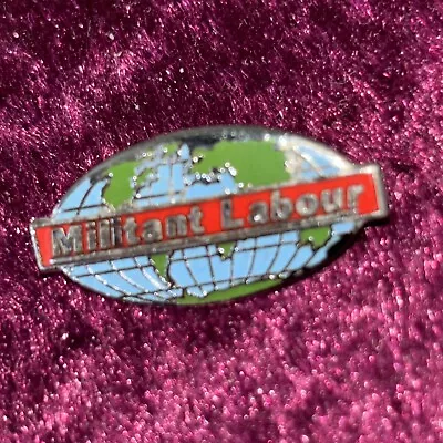 Iconic MILITANT LABOUR Silver Tone & Red/Green/blue Enamel Pin Badge • £4.99