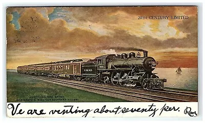 1904 Postcard 20th Century Limited Lake Shore & Michigan Southern Railway Train • $14.70