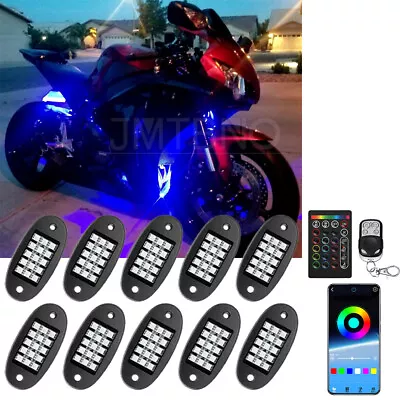 10 RGB LED Underbody Rock Light Kit Motorcycle Neon Glow For Honda CBR CBR1000RR • $59.29