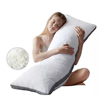 Quilted Memory Foam Body Pillow - Large Full Body Pillows For Adults - Soft L... • $41.49