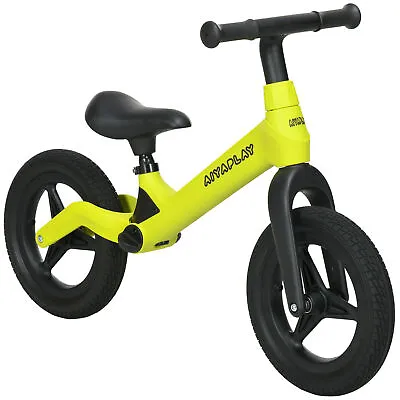 AIYAPLAY 12  Baby Balance Bike W/ Adjustable Seat And Handlebar - Green • £39.99