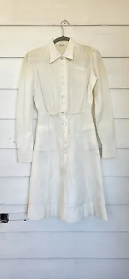 Women's Vintage 1950s 1960s Nurse Dress Uniform Dress Size XS Waist 26  • $75