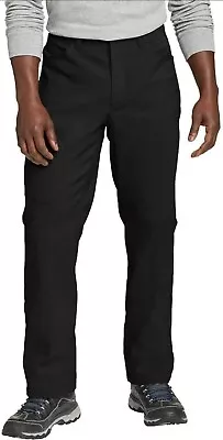 Mens Eddie Bauer Fleece Lined Tech Pants Black 32W 30L Black Outdoor Hiking  • $25