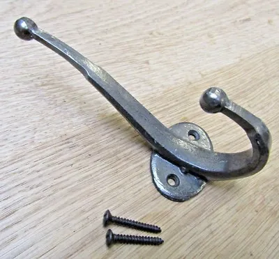 IKEA HAND FORGED STYLE - Hat & Coat Hook Vintage Old Hanging Hook Hanger Peg • £24.99