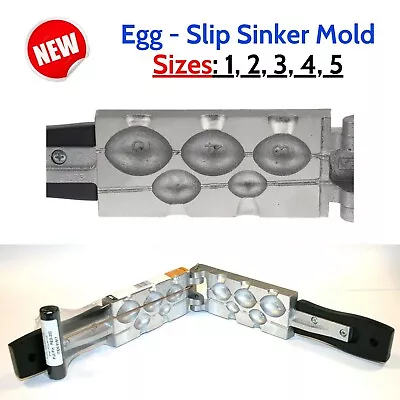 Egg Slip Sinker Mold 1234 & 5oz Tool Fishing Weight Tackle Casting Lead Pour • $127.29