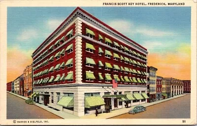 Frederick Maryland MD - Francis Scott Key Hotel - Vintage Postcard - Unposted • $4.05