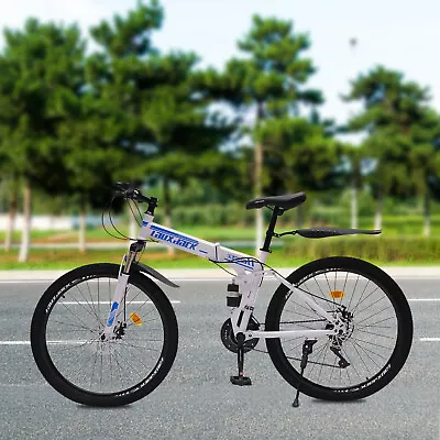 26  21-Speed Mountain Bike Folding Men Women Bikes Dual Disc Brake MTB Bicycle • $180.50