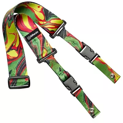 $29.99 • Buy NEW DiMarzio Steve Vai ClipLock 2  Guitar Strap - GREEN UNIVERSE, #DD2241
