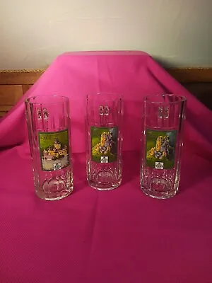 Lot Of 3 DAB Dortmunder Bier BURG ELTZ 0.5L Sahm German Glass Beer Stein/Mugs • $20