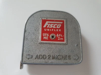 £1.95 • Buy Vintage 1970's Tape Measure - FISCO - Uniflex - 6ft / 2m - Work / Building - VGC