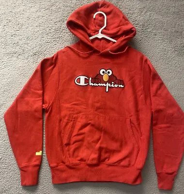 Champion Hoodie Sesame Street Collab Red Elmo Pullover Small  /102-19 • $32.99