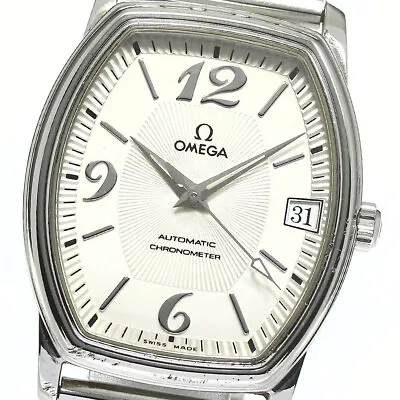 OMEGA Prestige Tonneau Date Silver Dial Automatic Men's Watch_767624 • $1146.36