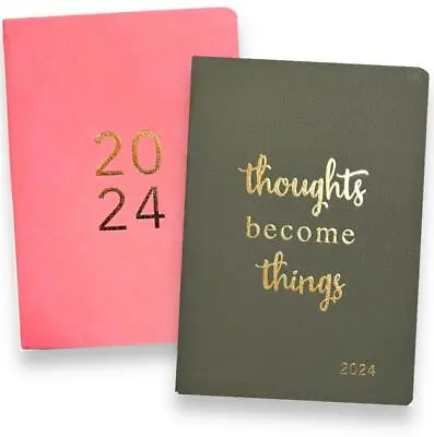 £7.79 • Buy 2024 A5 Day A Page Diary Luxury Leatherette Index Diary Student Teacher Diary